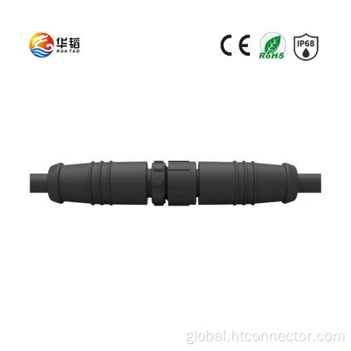 M12 8-Core Male Head Waterproof Connector M12P Waterproof connector with nylon rubber nut Supplier